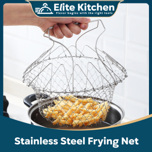 Elite Kitchen - Stainless Steel Magic Mesh Basket Strainer Expandable Fry Chef Cooking Basket Kitchen Tool 多功能 炸食物工具 油炸篮