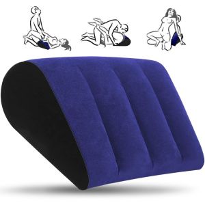 NEXASHOP Blue+Black Silicone Pillow PVC Triangle Inflatable Pillow Inflatable Relax Cushion Home