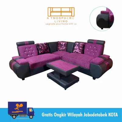 Sofa Set L Angsa - Khusus Pengiriman Wilayah Jabodetabek - Bandung