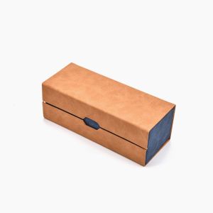 THANKSKY Hộp đựng Hai cặp kính Hộp kính PU hai lớp Hộp đựng kính mắt Sức chứa lớn Hộp đựng kính mắt Hoài cổ Da PU Hộp đựng kính Nữ/Nam
