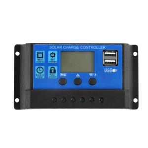 Solar Charge Controller LCD LED Display Solar Cell PWM 12V 24V 10A 30A  USB Panel Tenaga LCD Kecerdasan Auto Mengatur Solar Kontroler Pengisi Daya Baterai-Intl Solar Kontroler Pengisi Daya Baterai