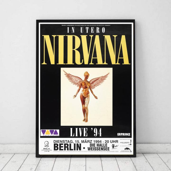 Nirvana band retro wall poster A3 A4 A5 | Lazada PH
