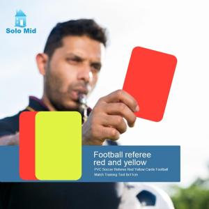 【New Arrival】 PVC Soccer Referee Cards for Football Match Training Red Yellow 8x11cm Sports Gear