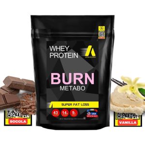 Sữa giảm cân Burn Metabo  - Sữa Whey Giảm Mỡ - túi 1KG - kèm muỗng. Tặng Găng tay thông minh