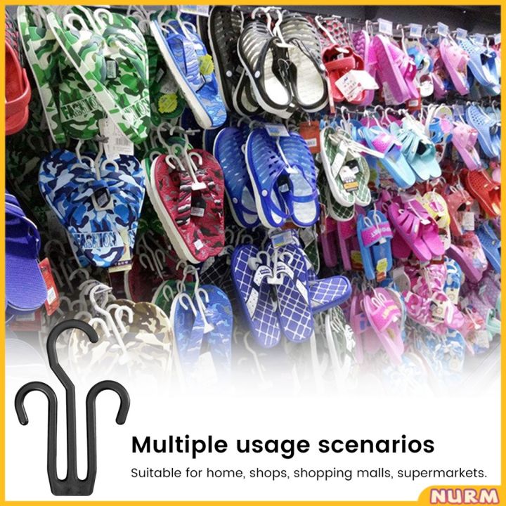 Nurm%2010pcs%20Shoes%20Drying%20Racks%20Multi-purpose%20Hanger%20Space%20Saving%20Slipper%20Double%20Hooks%20Supermarket%20Shelf%20-%20Image%204