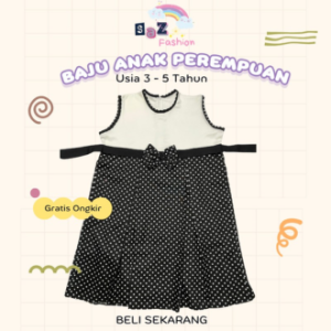 SAZFASHION DRESS ANAK PEREMPUAN PITA USIA 1 - 5 TAHUN