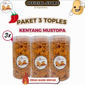 Paket beli 3 Kentang mustofa DapurAuliaa toples 1000ml mustofa kering pedas manis renyah kriuk
