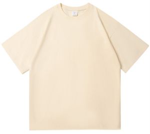 300g重磅美式纯棉短袖t恤夏季情侣纯色宽松纯白打底衫t男女款上衣