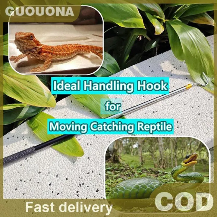 GUOUQNA Scalable Snake Hook Reptile Catcher Stick Pole,Snake Handling ...