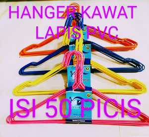 hanger warna isi 50 pcs termurah bisa cod gratis ongkir keseluruh nusantara