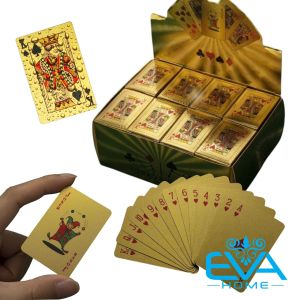 Bộ Bài Poker Nhựa PVC Mini Nhũ Vàng Chống Thấm Nước Độc Lạ Sang Trọng SP74