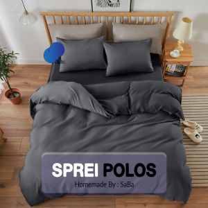 SABA99 SPREI SET POLOS MURAH UKURAN 180X200 160X200 120X200 2 BANTAL 2 GULING TINGGI 20CM SUDUTKARET