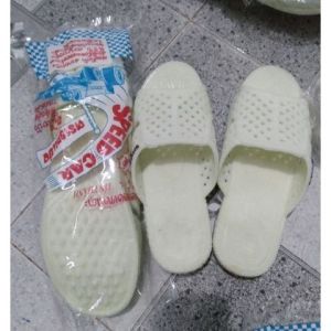 Dép nhựa dép tổ ong A1 siêu dày (Đế 35cm) - Màu kem trắng D017