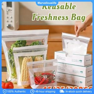 15/25PCS Reusable Fresh-keep Bag Fruit Vegetable Leakproof Sealing Bag Refrigerator Storage Bags