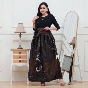 ROK BATIK WANITA MAYUNG POLYKATUN MOTIF MAHESA BIRU