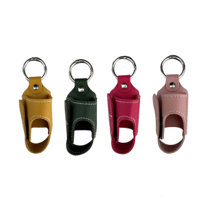 Trọng lượng nhẹ Chất liệu da PU Ống hít chủ Keychain túi lưu trữ cho du lịch và sử dụng thường nhật với kích thước thuận tiện
