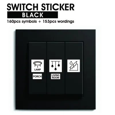 [SG FREE DELIVERY🚚]Sticker Label Switch Plug / Socket Symbol & Word for Whole House | Waterproof Transparent