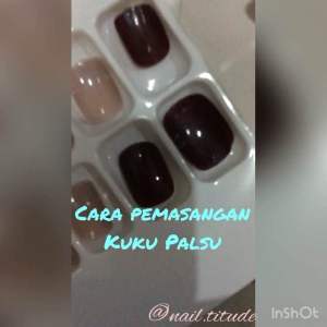 Kuku palsu false fake nails BPF panjang stiletto biru merah flaming pepsi cosplay nail art import isi 24 pcs