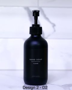 1 piece Matte Black GLASS Bottle pump dispenser 250ml 500ml