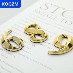 [COD] KOQZM 1 miếng dán nhà cao 5cm màu vàng nhãn địa chỉ cửa số nhà hiện đại màu vàng kim