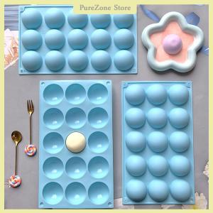 [PureZone] แม่พิมพ์ซิลิโคนทรงกลมครึ่งวงกลม3D ลูกบอลสำหรับอบขนมพุดดิ้งมูสช็อคโกแลตเป็นมิตรกับสิ่งแวดล้อมอุปกรณ์เสริมในครัว