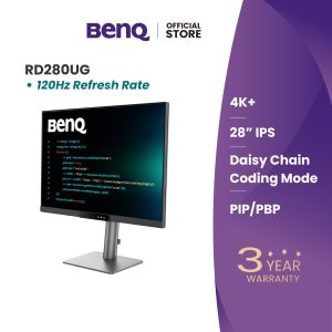 BenQ RD280UG 28" 4K+ 120Hz Programming Monitor | Coding Modes | USB-C | MoonHalo | 2000:1 | Daisy Chain