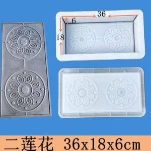 แผ่นหินเลียนแบบอิฐกันลื่นแม่พิมพ์พลาสติกปูนซีเมนต์พรีเซลล์หินเลียนแบบกระเบื้องปูพื้นกระเบื้องพื้นผิวป่านแม่พิมพ์กันลื่นชุมชนสวนสาธารณะ