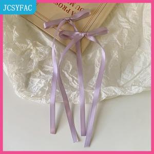 JCSYFAC Hàn Quốc Phong Cách Ribbon Bow Tóc Clip Dài Tua Kẹp Tóc Ngọt Ngào Dễ Thương Mũ Nón Cho Phụ Nữ Cô Gái Bên Thời Trang Phụ Kiện Tóc