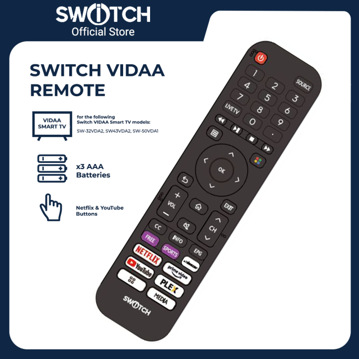 Switch Tv Remote Switch Vidaa Smart TV Remote | Lazada PH