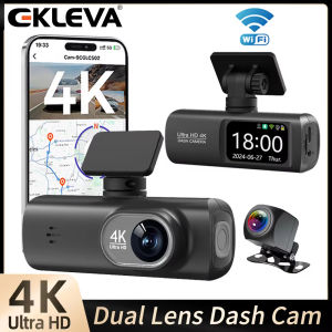 EKLEVA Dash Cam 4K+1080P Dual-channel Dash Car Camera Recorder With WiFi Car DVR 24H Parking Monitor Black Box