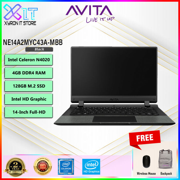 Avita Essential Laptop 14 Celeron N4020/4GB RAM/256GB SSD/14