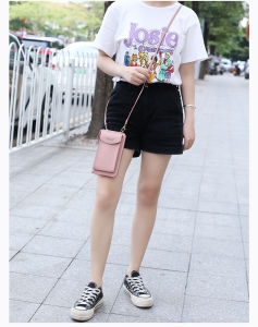 Tas Selempang Wanita Mini Pocket HP Sling Bag Woman Dompet Panjang Kulit PU Simple BISA COD T227
