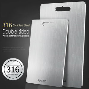 Food Grade Stainless Steel Cutting Board Household Anti-mold Anti-bacterial Thickened Double Sided Rolling Noodle Chopping Board