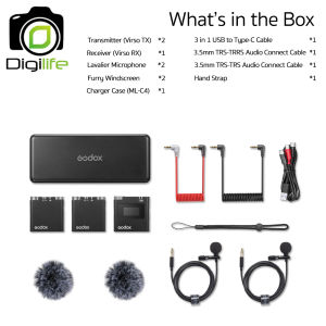 Godox Microphone Virso M2 Wireless Microphone 2.4GHz สำหรับ Camera Smartphone Tablets & Laptop -รับประกันศูนย์ 30 วัน