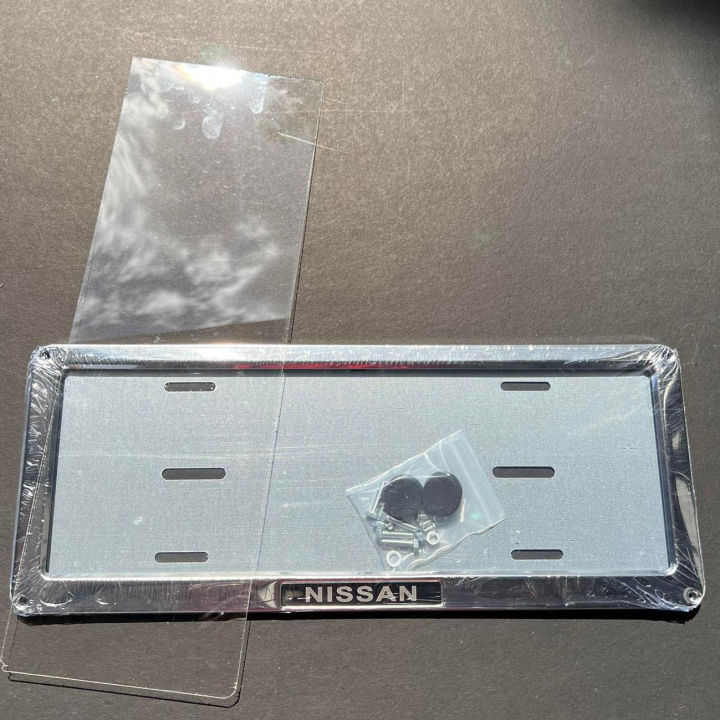 1PC NISSAN Car Plate Cover Deflector Chrome Plate License Frame Cover