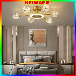 Wholesale And Retail Copper Crystal Ceiling Lamp Pendant Light Simple Modern Home Dining Living Room Lighting Hotel Study Bedroom Gold Chandelier