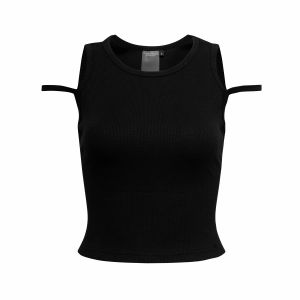 Áo ba lỗ nữ sát nách thun cotton phối dây thả vai