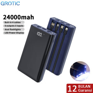 Powerbank 24000 mAh 6 Output 2 Input 5V 2.1A With Power Display LED Light GY60