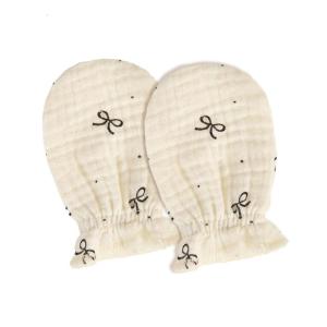 Newborn Not Scratch Hand Protectors Cotton Mittens Breathable Washable Baby Gloves Comfortable for Delicate Skin Care