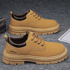 Fashion Boots For Men Thick Soled Martin Boots For Men High top White Rubber Sports Shoes Waterproof Lace Up Ankle Boots