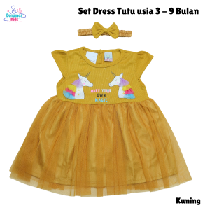 BABY BELL Dress Bayi Perempuan usia 3 - 9 Bulan Dress Ulang Tahun Anak Perempuan