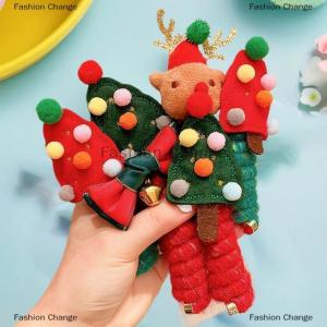 [COD] Fashion Change 1 2PCS Christmas Spiral Hair Ties For Women Elastic Hair Ties Snowflake Colorful Christmas Glove Candy Cane Charm Holidy Gift