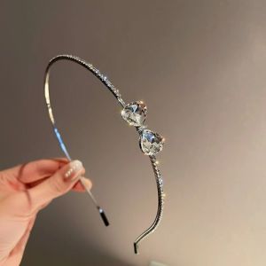 Rhinestone Bow Hair Band Korean Fashion Headband Hair Accessories for Sweet Girls