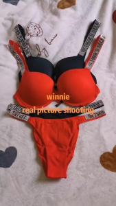 ชุดบราพิมพ์ตัวอักษรใหม่ของ Victoria Secret สำหรับผู้หญิง/ชุดชั้นใน V SDR4