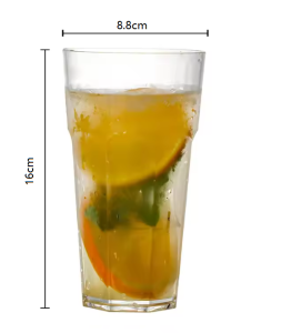 Acrylic Beer Cups Transparent Anti-drop Octagonal Cup Bar KTV Commercial Water Cups Drink Cup Reusable