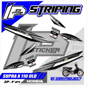 Striping SUPRA X 110 OLD - Sticker Striping Variasi List HONDA SUPRA X 110 OLD IP.F-04 Design IP Striping