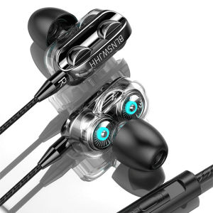[Nice1573] Headset 4D Bass Double Speaker Stereo 3.5MM - PALING MURAH Earphone In-Ear Stereo 4D Super Bass dengan Mic + Kabel Jack 3.5mm - Type Sport