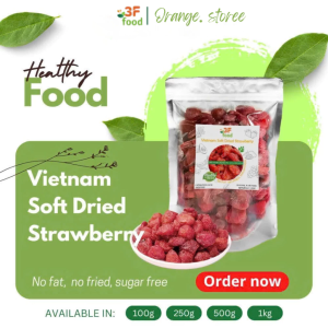 Dried Strawberry 100% All Natural Crispy Fruit Organic Healthy Snacks 100-500g l 3F FOOD