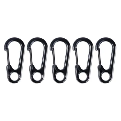 15Pcs Lobster Clasp Buckle Keychian Mini Carabiners Outdoor Camping Hiking Buckles Alloy Spring Snap Hooks Keychains Tool Clips