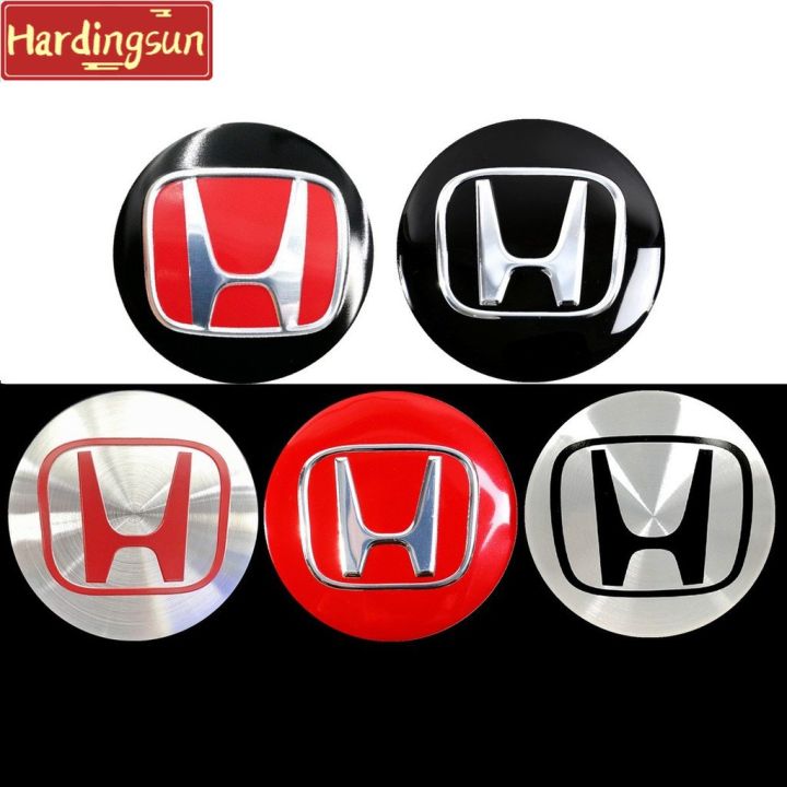 4 X 65mm Black Aluminum Wheel Center Hub Cap Decals, Emblem Badge, Unbranded